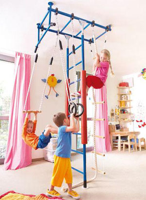 маленький спортивный уголок для детской комнаты